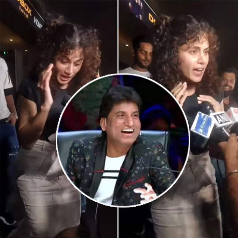 Taapsee Pannu gets mobbed by paparazzi for her reaction on Raju Srivastava's demise; netizens slam them, 'Stop hounding her'