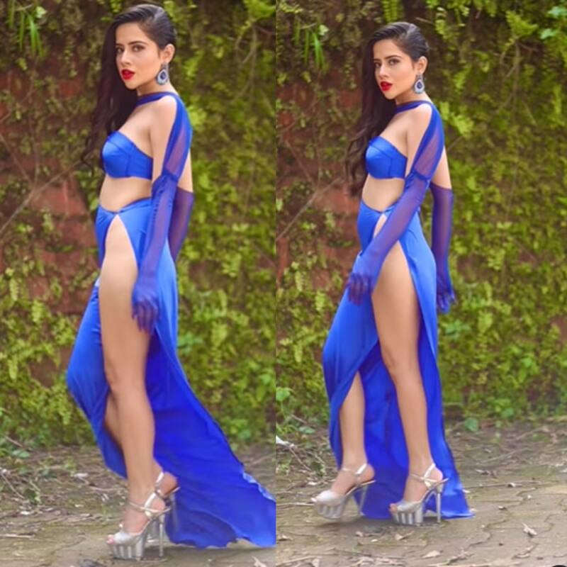 Bigg Boss fame Urfi Javed shows how to avoid wardrobe malfunction in a no panty high-slit dress; leaves netizens jaw-dropped