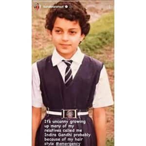 Acil durum oyuncusu Kangana Ranaut, eski Başbakan İndira Gandhi rolünü oynamak için neden mükemmel olduğunu kanıtlamak için çocukluk fotoğrafını paylaşıyor