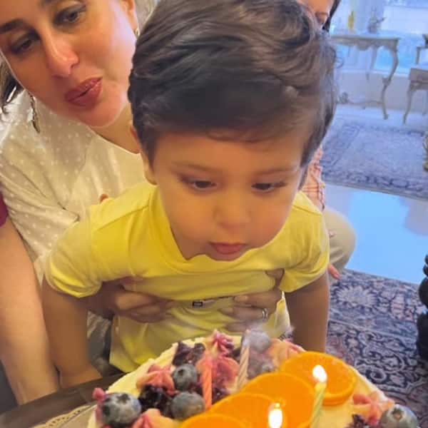 Kareena Kapoor Khan cuts birthday cake with son Jeh