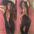 Poonam Pandey raises the heat as she slips into a bold plunging halter neck backless bodysuit [View Pics]