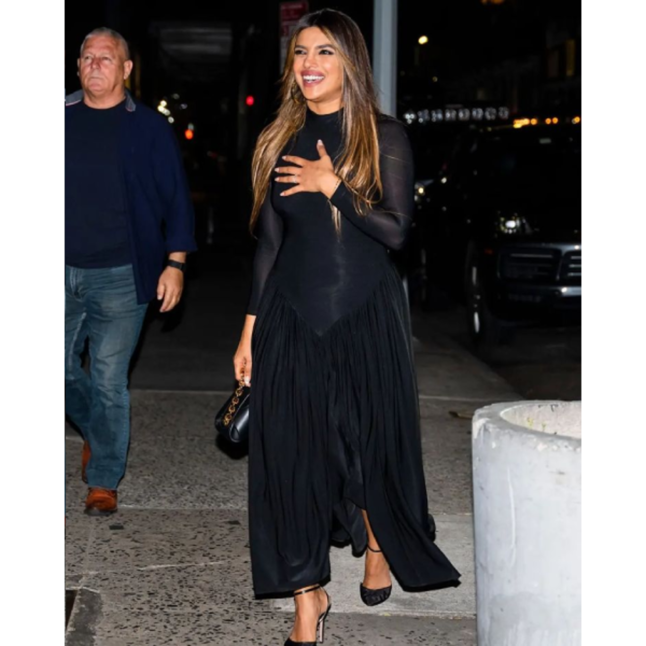 Priyanka Chopra Looks Bewitching In A Black Backless Gown As She Visits Her Restaurant Sona In