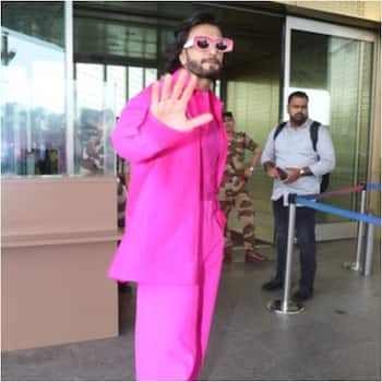 Ranveer Singh clicked with family at the airport showcasing his quirky style