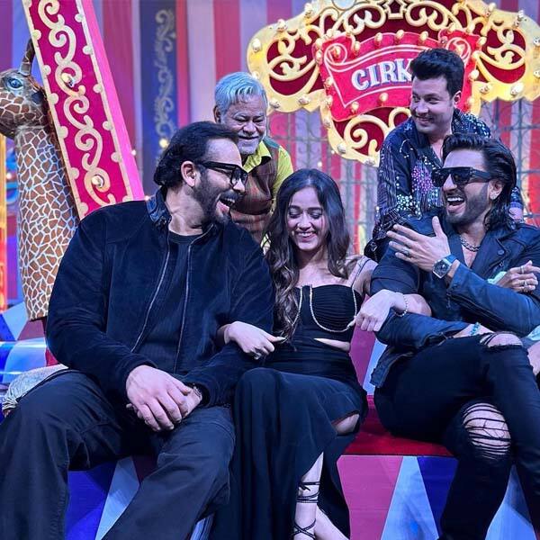 Rubina Dilaik Poses With Rohit Shetty And Ranveer Singh In Khatron Ke ...