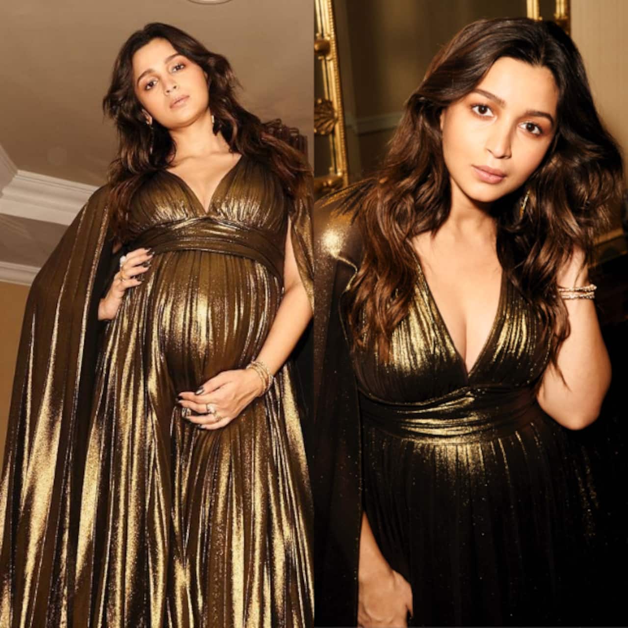 Alia Bhatt Pregnant? Bollywood Is Losing It Over This Clue! Alia Bhatt STUNS in a copper metallic gown; pregnancy glow and