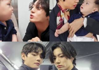 BTS: Taekook trends as Kim Taehyung and Jungkook’s picture with their manager’s son go viral [View Tweets] 