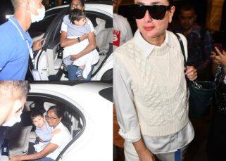 Kareena Kapoor Khan looks fresh as a daisy as she leaves for a flight but a cranky yet cute Jeh Ali grabs all the attention [View Pics]