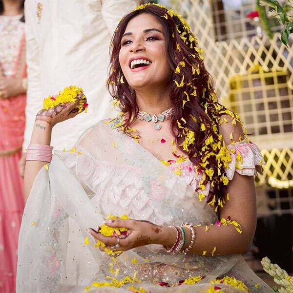 Ali Fazal and Richa Chadha sangeet and mehendi: Happy Bride