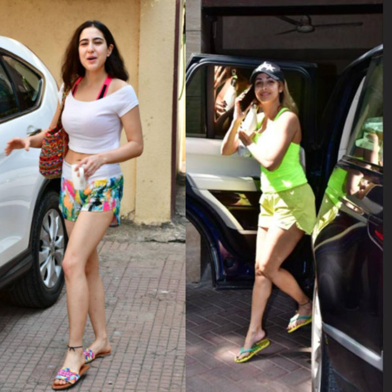 Malaika Arora, Sara Ali Khan head to the gym in super-hot shorts and we ...