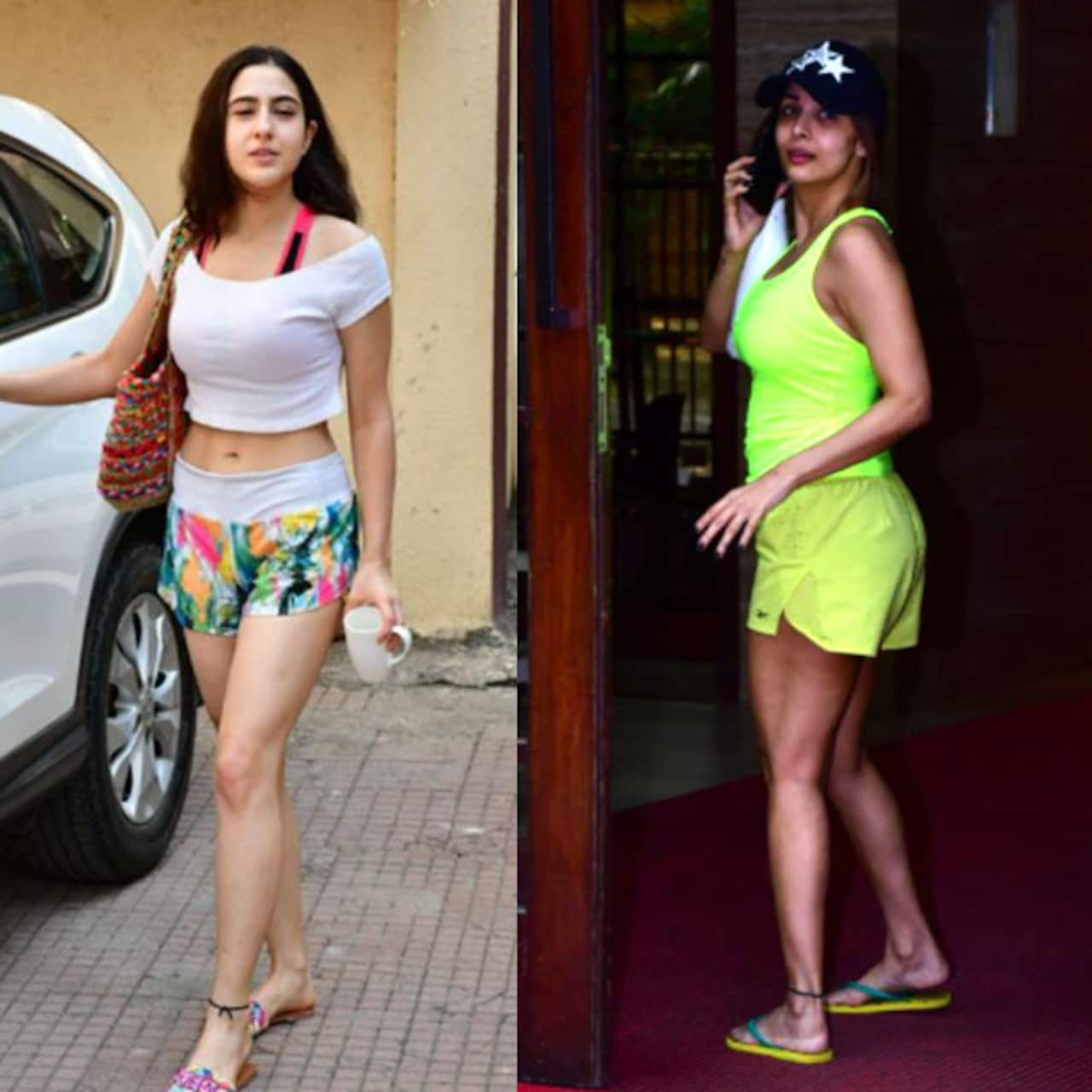 Malaika Arora, Sara Ali Khan Head To The Gym In Super-hot Shorts And We 