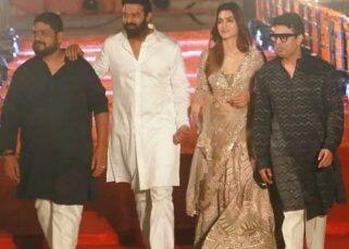 Adipurush teaser: Prabhas and Kriti Sanon's chemistry grab eyeballs as the couple hold hands and walk down the stairs; fans say, 'They look great together'