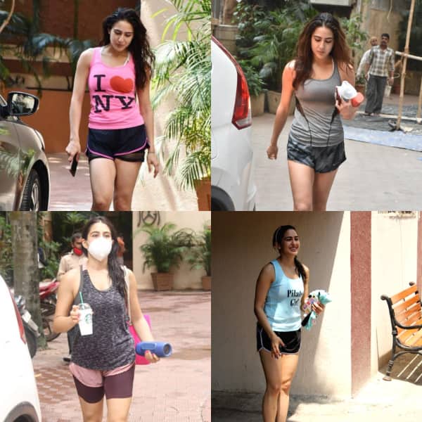Sara Ali Khan hot gym shorts