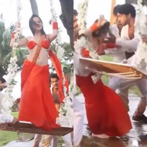 Urfi Javed Video : झूले पर डांस करते-करते नीचे गिरीं उर्फी जावेद, वीडियो देखकर हैरान हुए लोग