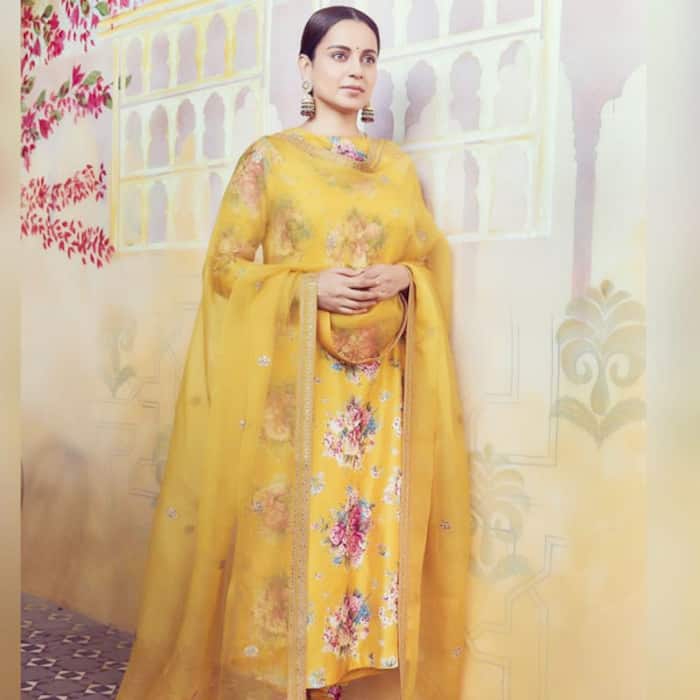 Diwali 2022: A floral print suit worn by Kangana Ranaut 