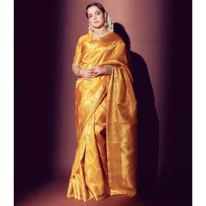 Diwali 2022: A super-shiny yellow saree 