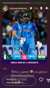 After Anushka Sharma, Natasa Stankovic, Athiya Shetty and Dhanashree Verma bathe love on Virat Kohli's epic knock in India Vs Pakistan match [View Posts] 4