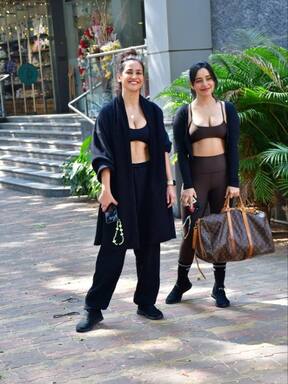Neha and Aisha Sharma are a vision in bold workout wear