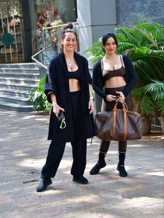 Neha and Aisha Sharma's workout wear