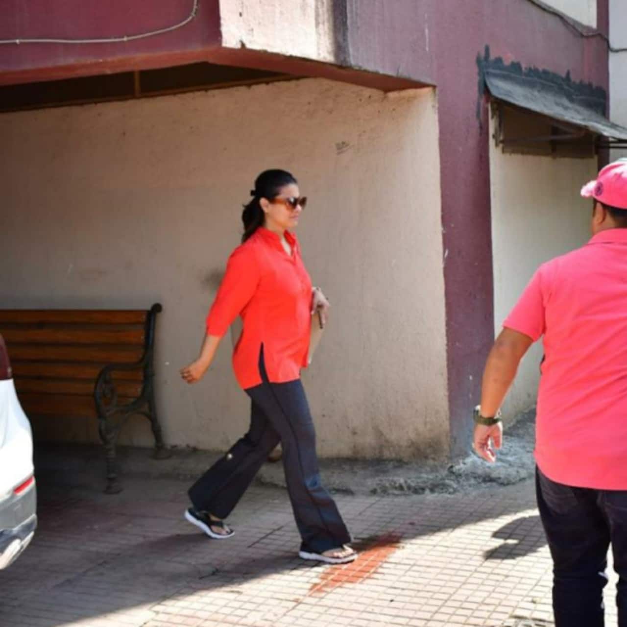 Kajol kicked off the weekend with a gym session
