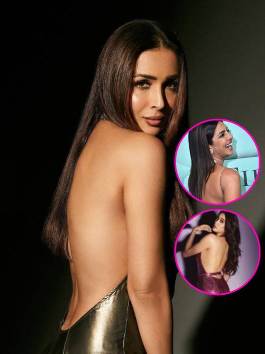 sachin and babi light blue dress Malaika Arora in white bodycon and red ribbon bun is setting the bar high  for Christmas fashion main image 0