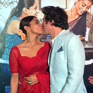 Drishyam 2: Shriya Saran and husband Andrei Koscheev lock lips at the film's premiere; create frenzy at the red carpet