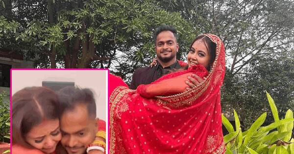 La jeune mariée Devoleena Bhattacharjee pleure après le mariage avec Shanwaz Shaikh ;  embrasse mon mari le plus cher dans une étreinte serrée [WATCH VIDEO]