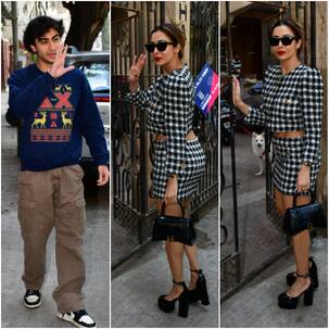 पेट डॉग लेकर बेटे संग क्रिसमस मनाने निकलीं मलाइका अरोड़ा, शतरंज प्रिंट का स्कर्ट-टॉप पहन बनीं पटाखा