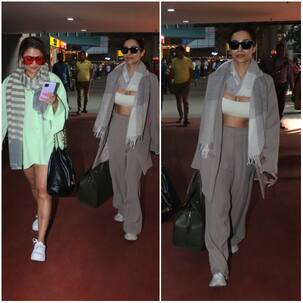 Malaika Arora ने छोटी बहन अमृता संग एयरपोर्ट पर मारी एंट्री, डीपनेक स्पोर्ट्स ब्रा में दिखाया किलर फिगर