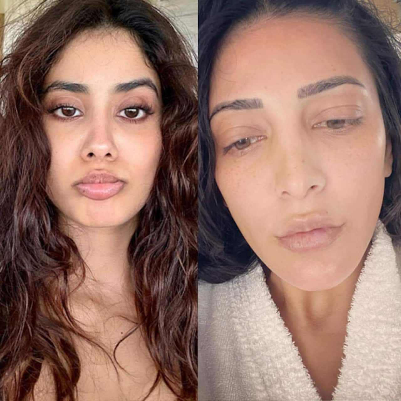 After Shruti Haasan, Janhvi Kapoor shares messy hair, no makeup look  pictures as she vacations in Maldives