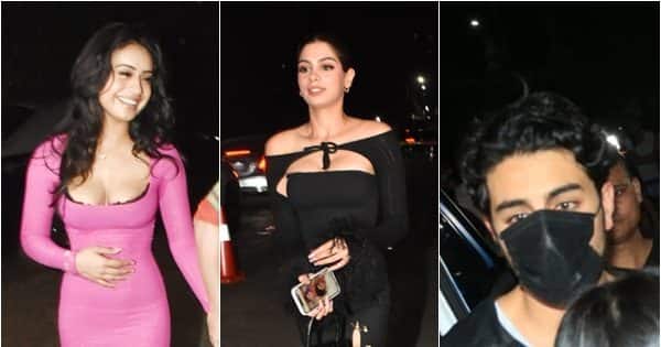Nysa Devgn grabs eyeballs with her plunging bodycon dress during Christmas party, Khushi Kapoor, Ibrahim, Ahaan join her [View Pics]