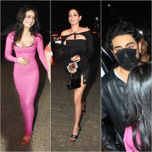 Nysa Devgn grabs eyeballs with her plunging bodycon dress during Christmas party, Khushi Kapoor, Ibrahim, Ahaan join her [View Pics]