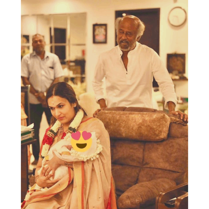 Rajinikanth with Soundarya