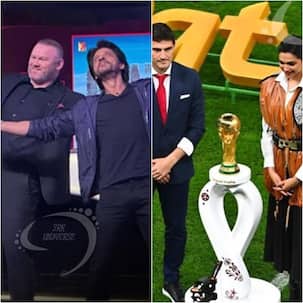 Deepika Padukone unveils FIFA World Cup 2022 trophy, Shah Rukh Khan takes Pathaan promotions on global stage [View Pics]