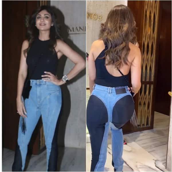 Shilpa Shetty's two-toned jeans at Manish Malhotra's birthday party grabs  all the good, bad and ugly attention [View Pics]