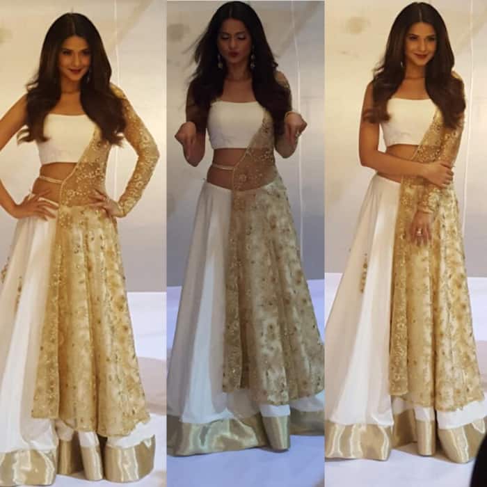 TV actresses in lehengas for sangeet night inspiration: Jennifer Winget giving it a twist 