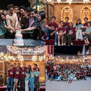 सुहाना ने 'द आर्चीज' की शूटिंग खत्म कर फिल्म की टीम संग काटा केक, शाहरुख की लाडली ने खुशी कपूर के साथ दिए पोज