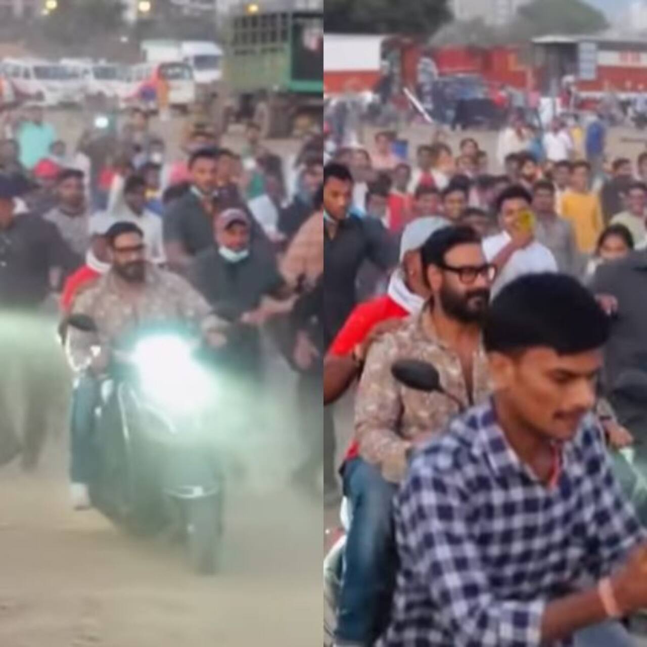 Ajay Devgn की स्कूटी के पीछे पड़ गई भीड़, Drishyam 2 एक्टर ने वीडियो शेयर कर कही ये बात
