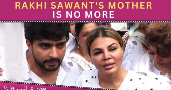 Rakhi Sawant arrives with husband Adil Khan to bid a final and emotional farewell to her mother Jaya Bheda [Watch Video]