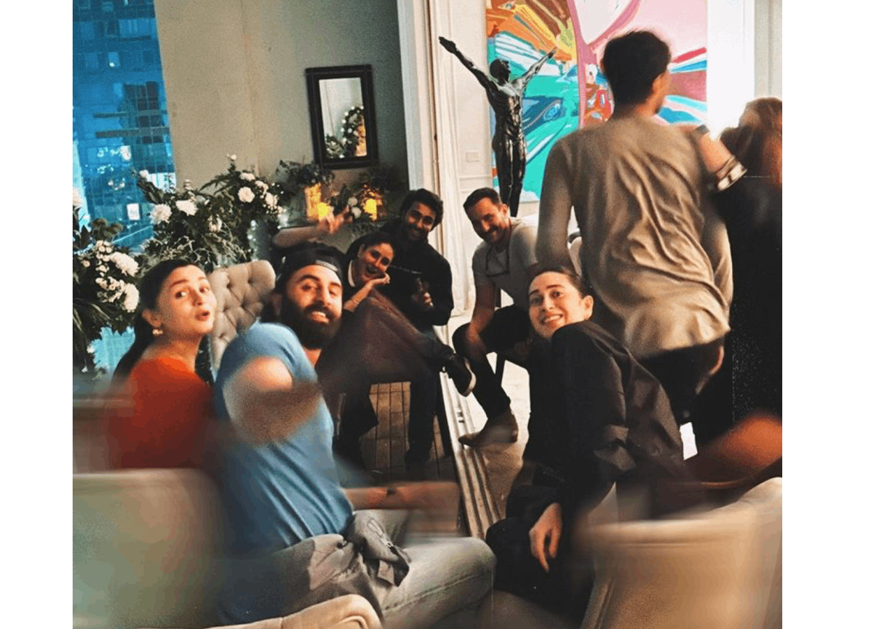 Finally a picture with Ranbir Kapoor and all posing