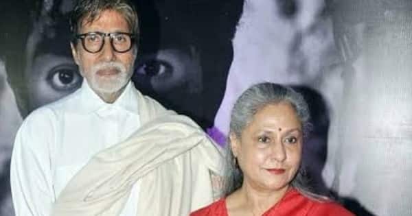 Amitabh Bachchan passes a stern look at Jaya Bachchan after she gets angry on paparazzi at the airport