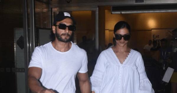 Ranveer Singh shows off his chivalrous side as he walks hand-in-hand with Deepika Padukone; fans say, ‘Both are looking normal today’ [VIEW PICS]