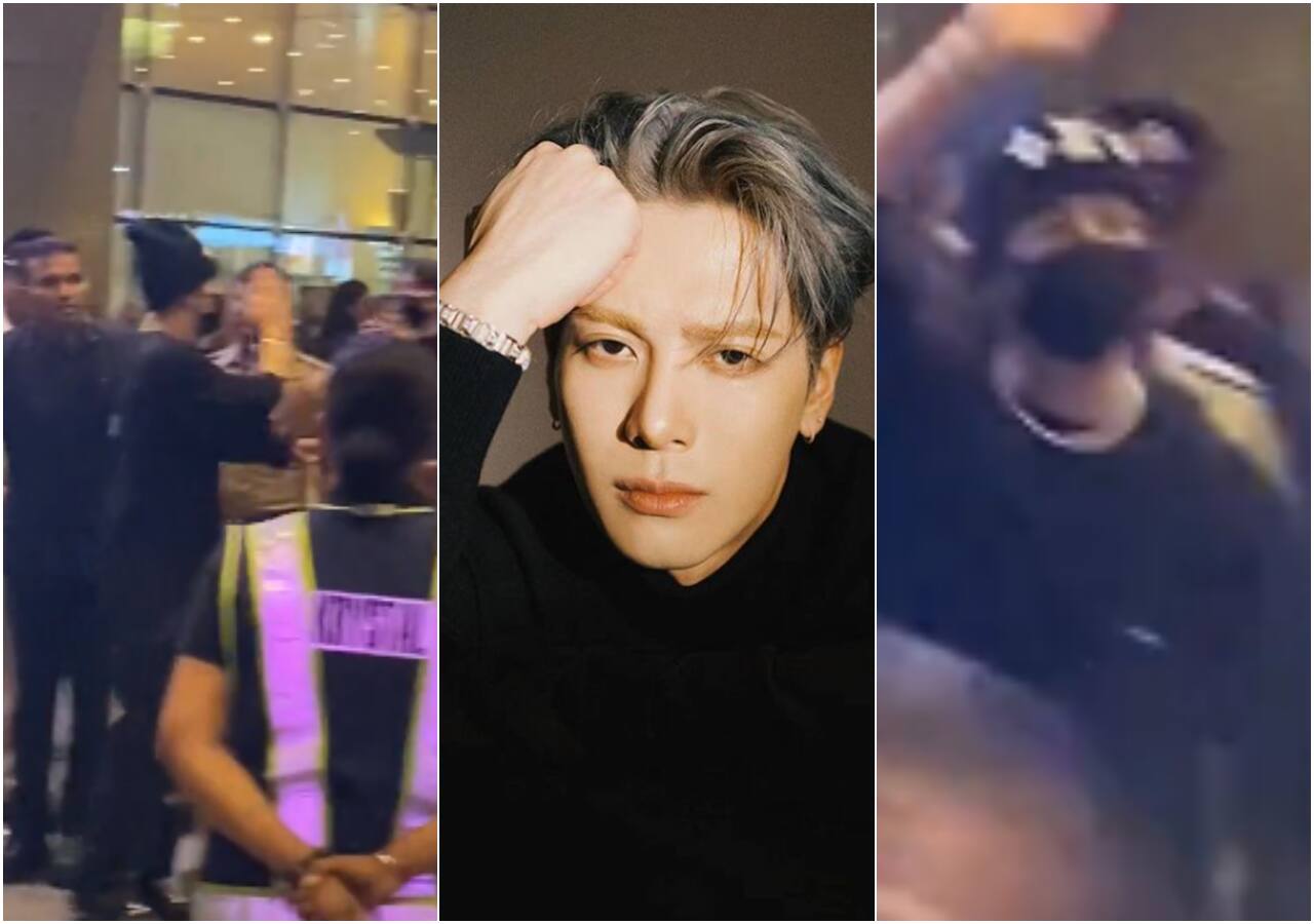 Jackson Wang gets mobbed at Mumbai airport as he arrives for Lollapalooza India; fans climb over barricade to get closer to the GOT7 star [Watch Videos]