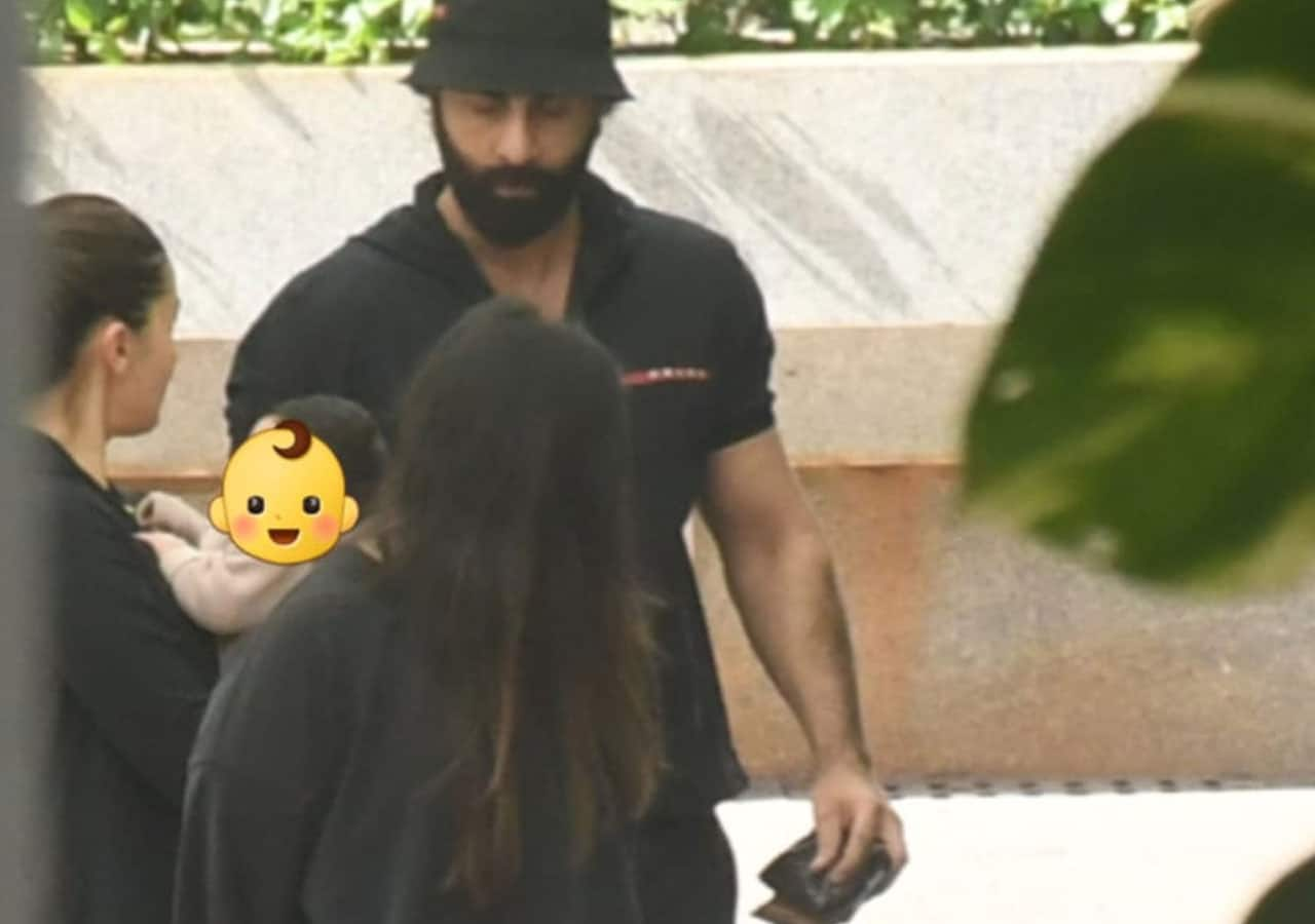 Alia Bhatt and Ranbir Kapoor take a walk with baby Raha Kapoor on a ...