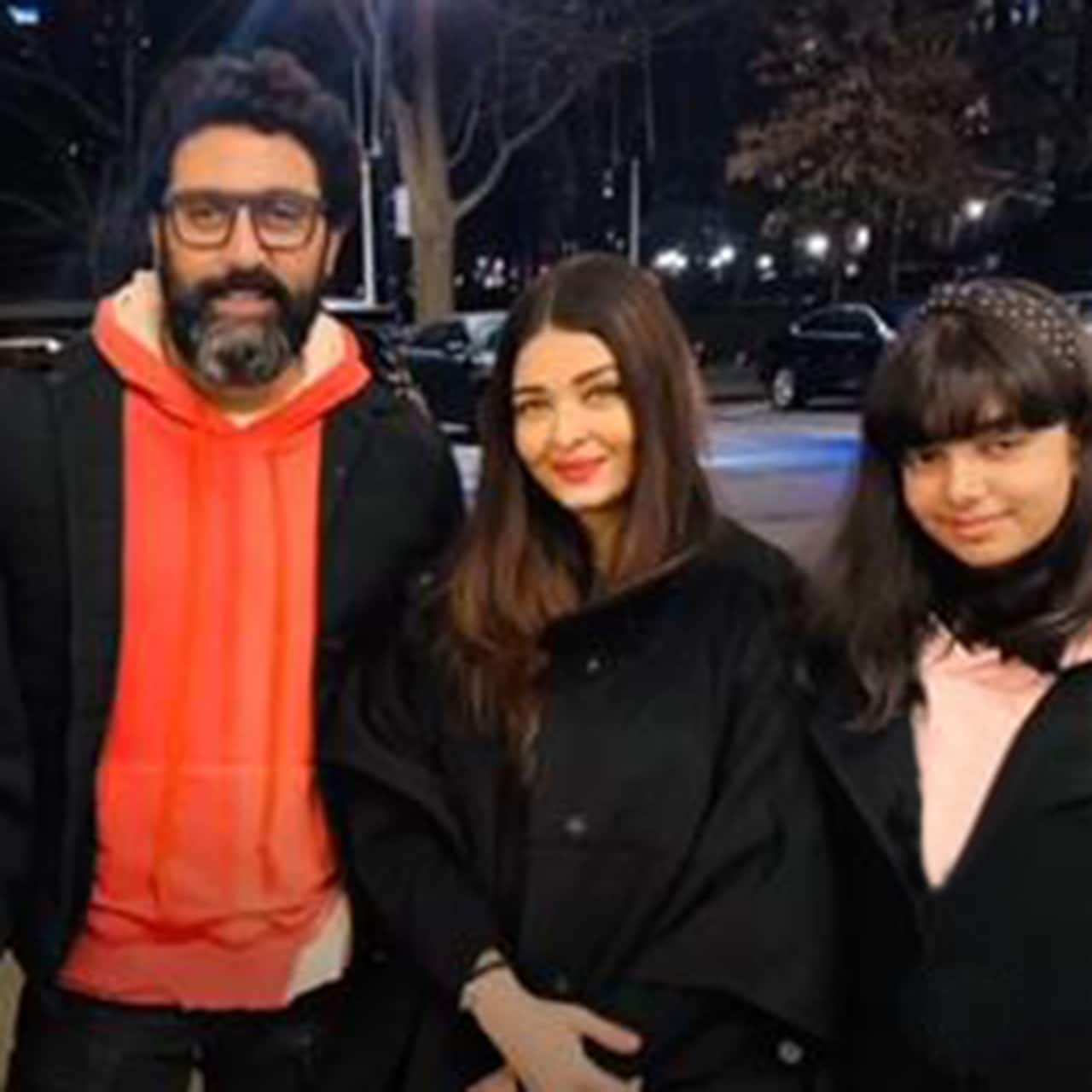 Aishwarya Rai Bachchan and daughter Aaradhya Bachchan twin in black overcoats as they get spotted in New York with Abhishek Bachchan