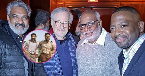 SS Rajamouli, MM Keeravani’s fan boy moment with ‘God’ Steven Spielberg goes viral; latter joins Naatu Naatu fan club [View Pics] 