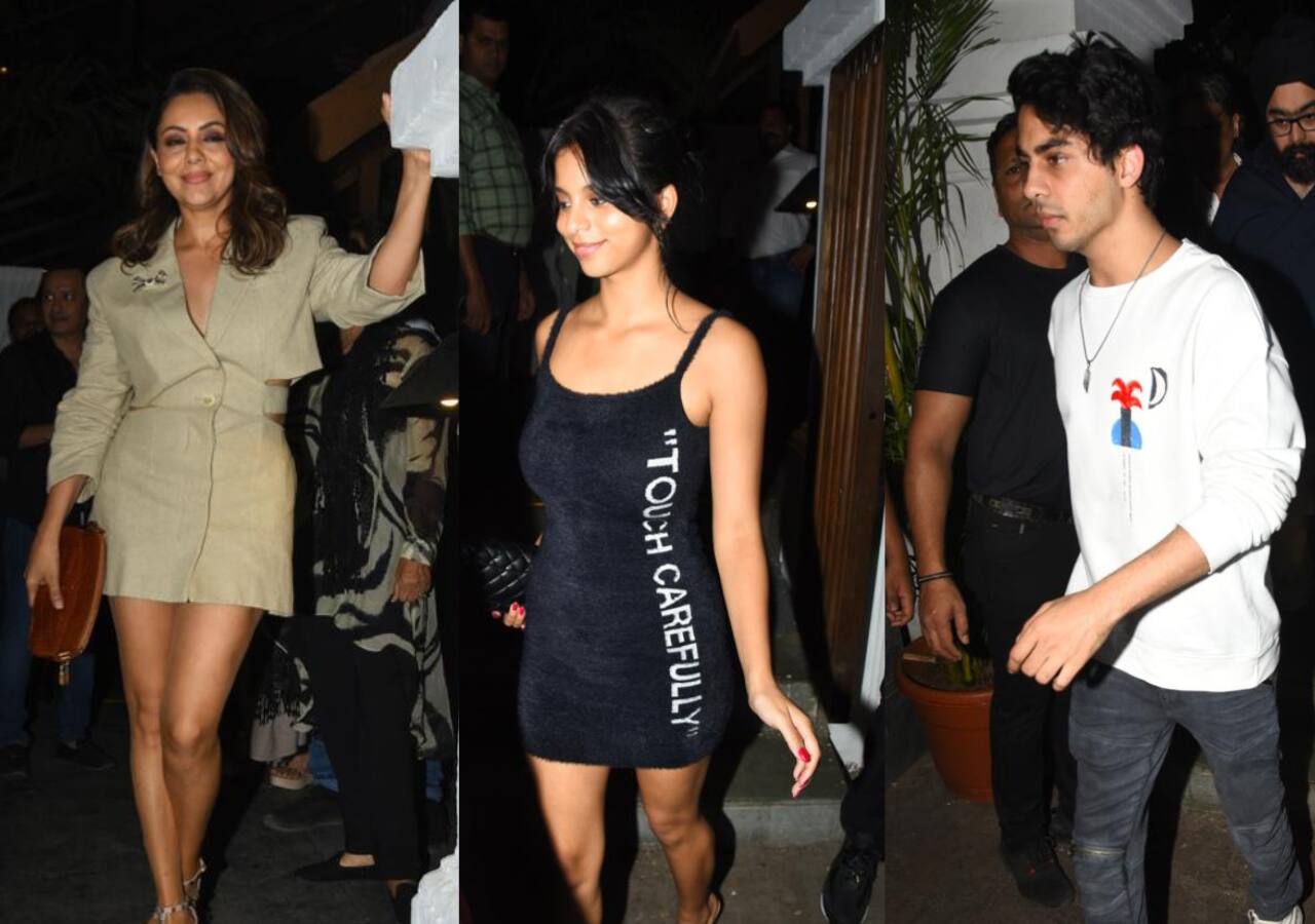 The Khans attend a birthday party: Gauri with kids Suhana Khan and Aryan Khan spotted in the city  