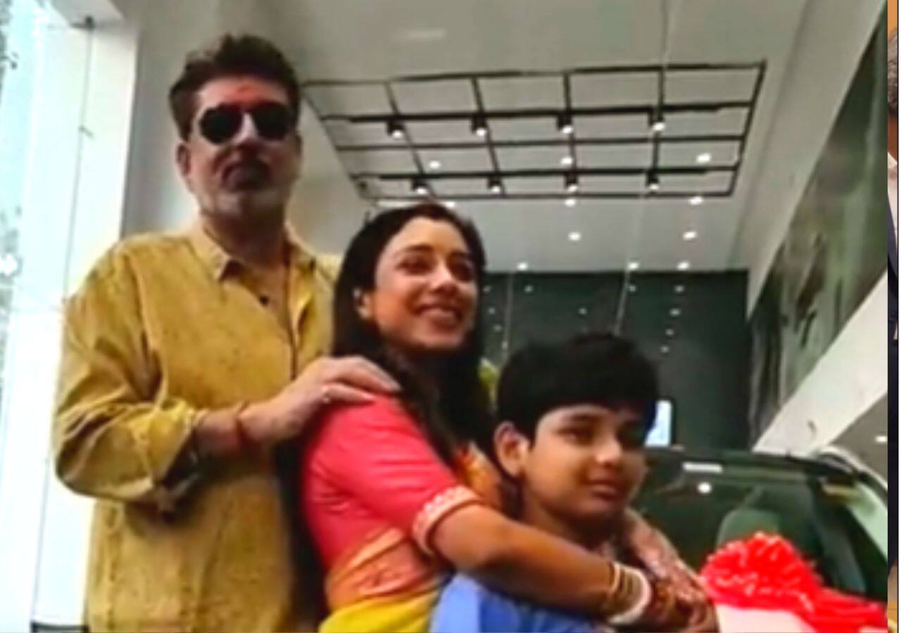 पति और बेटे के साथ दिया रुपाली (Rupali Ganguly) ने पोज