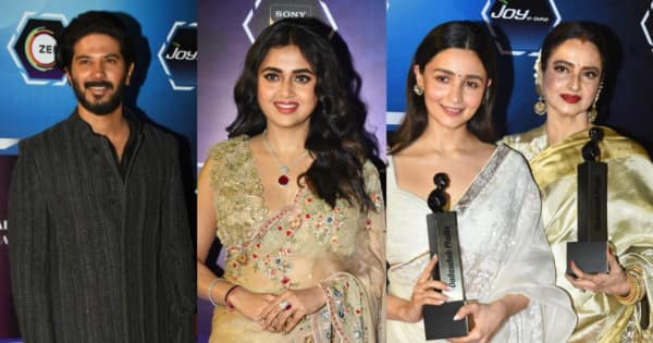 Alia Bhatt receives award on behalf of Ranbir Kapoor; Dulquer Salmaan waits as Tejasswi Prakash poses for paps [Videos]