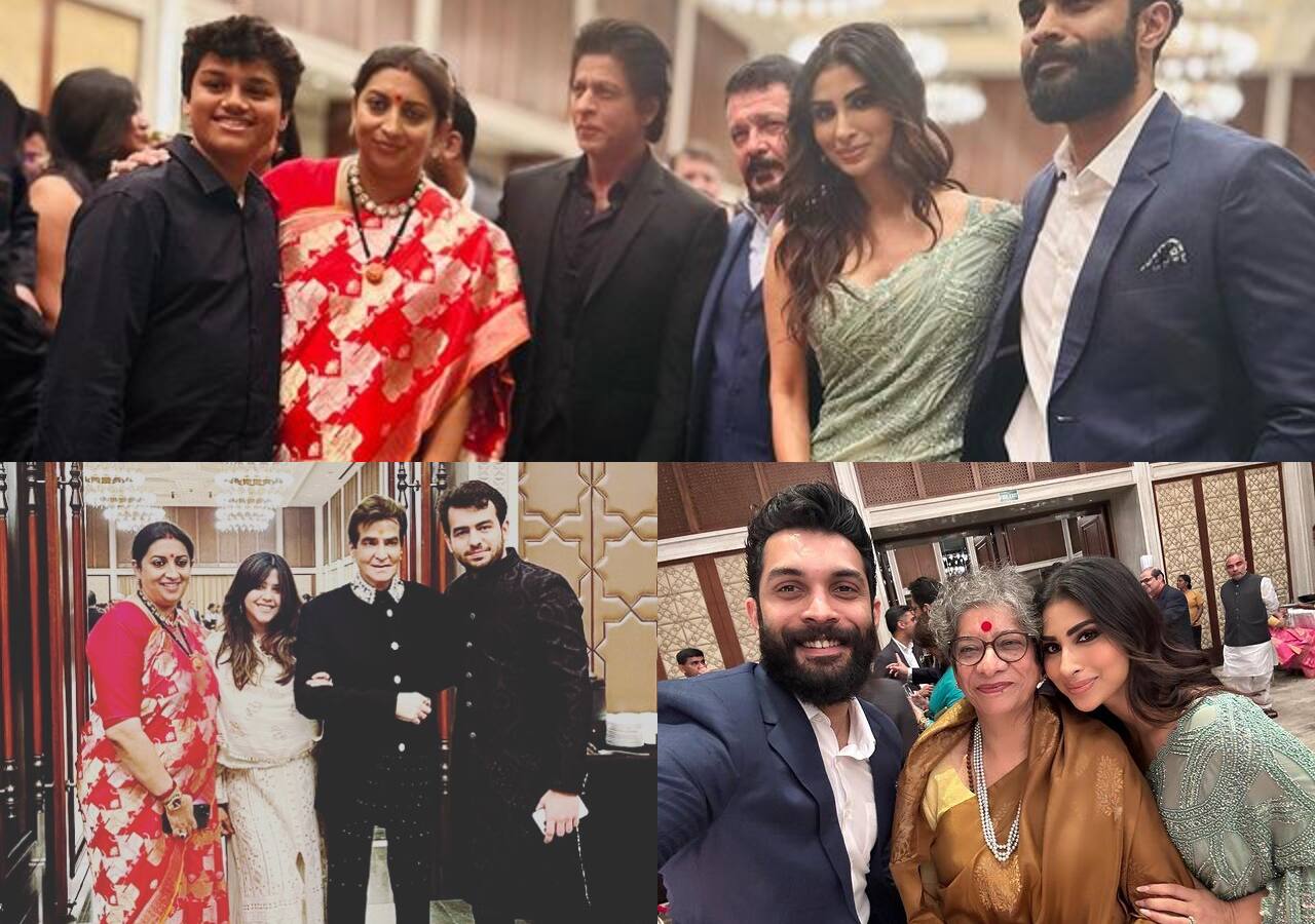 Shah Rukh Khan, Mouni Roy, Ekta Kapoor and other stars grace the reception of Smriti Irani's daughter Shanelle with Arjun Bhalla [View Pics]