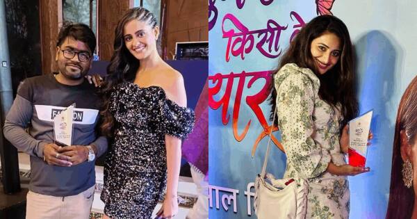 Ghum Hai Kisikey Pyaar Meiin bash: Ayesha Singh aka Sai stuns in a black shimmer short dress; Aishwarya Sharma aka Pakhi goes floral as show turns 2 [VIEW PICS]